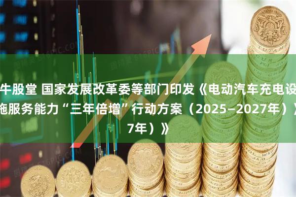 牛股堂 国家发展改革委等部门印发《电动汽车充电设施服务能力“三年倍增”行动方案（2025—2027年）》