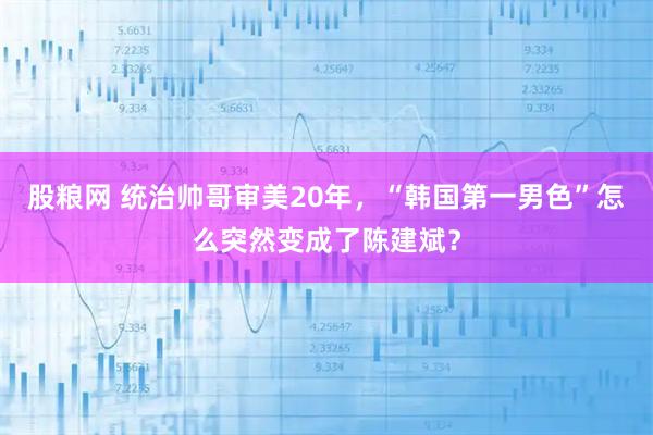 股粮网 统治帅哥审美20年，“韩国第一男色”怎么突然变成了陈建斌？