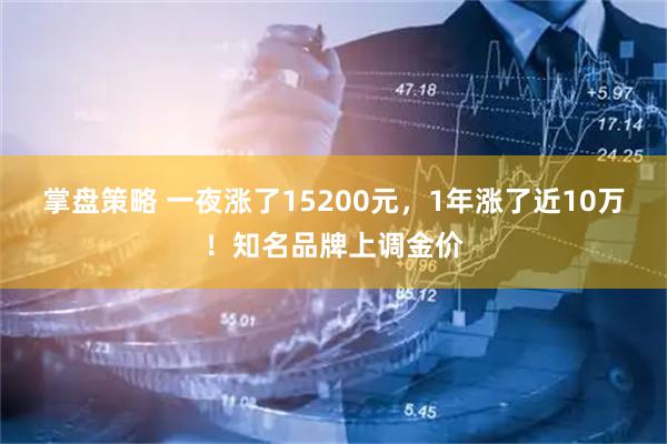 掌盘策略 一夜涨了15200元，1年涨了近10万！知名品牌上调金价